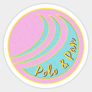 Polo and pan Sticker